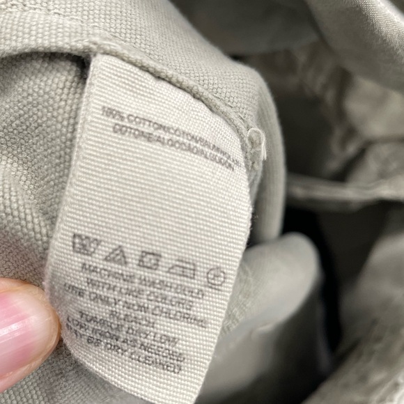 Free People Sage Green Cropped Wide Leg Patti Pants Size 26 Cotton.  L15 - Picture 8 of 8